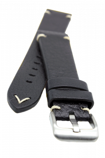 schwarzes Lederband 20 mm Vintage-Fliegeruhren Aristo